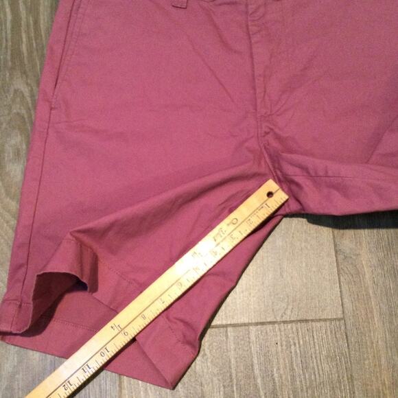 J. Crew 9" mens flex chino short Size 34 NWT Dusty Rose - Picture 4 of 7